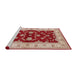 Sideview of Machine Washable Industrial Modern Pastel Orange Rug, wshurb3159