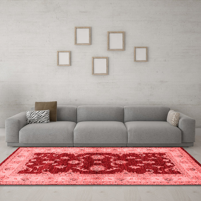 Industrial Red Washable Rugs