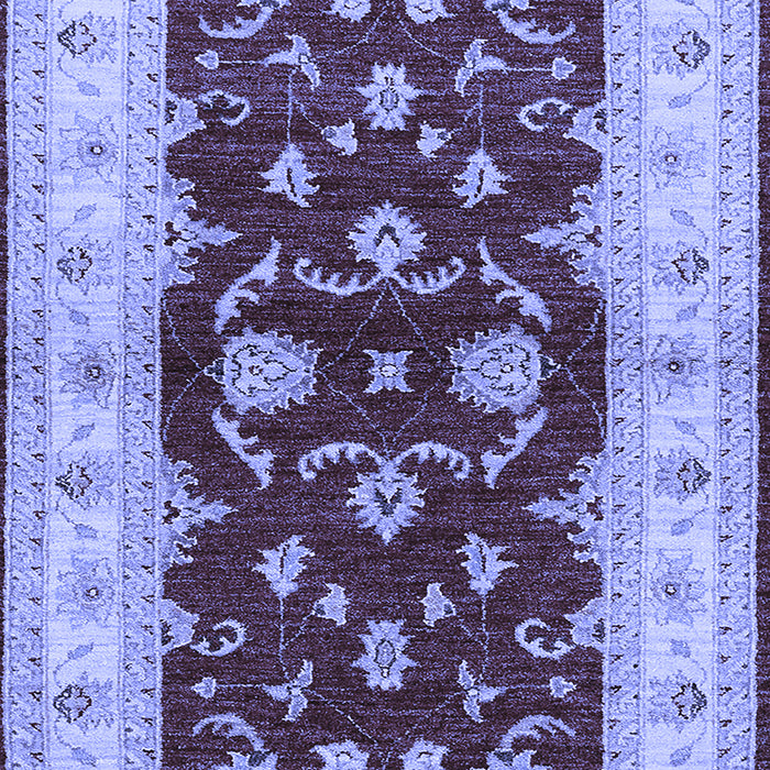 Machine Washable Oriental Blue Industrial Rug, wshurb3159blu