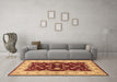 Machine Washable Oriental Brown Industrial Rug in a Living Room,, wshurb3159brn