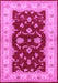 Machine Washable Oriental Pink Industrial Rug, wshurb3159pnk