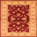 Square Oriental Orange Industrial Rug, urb3159org