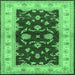 Square Oriental Emerald Green Industrial Rug, urb3159emgrn