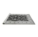 Sideview of Machine Washable Oriental Gray Industrial Rug, wshurb3159gry