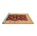 Sideview of Machine Washable Oriental Brown Industrial Rug, wshurb3159brn