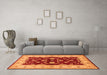 Machine Washable Oriental Orange Industrial Area Rugs in a Living Room, wshurb3159org