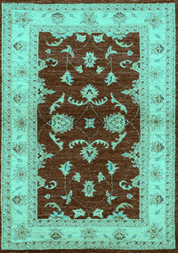 Oriental Turquoise Industrial Rug, urb3159turq