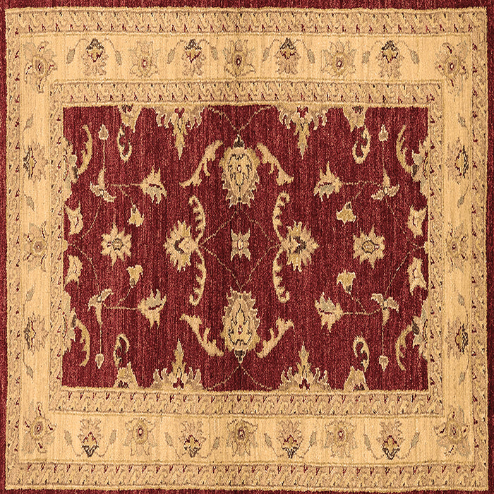 Square Oriental Brown Industrial Rug, urb3159brn