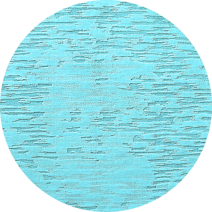 Round Machine Washable Solid Light Blue Modern Rug, wshurb315lblu