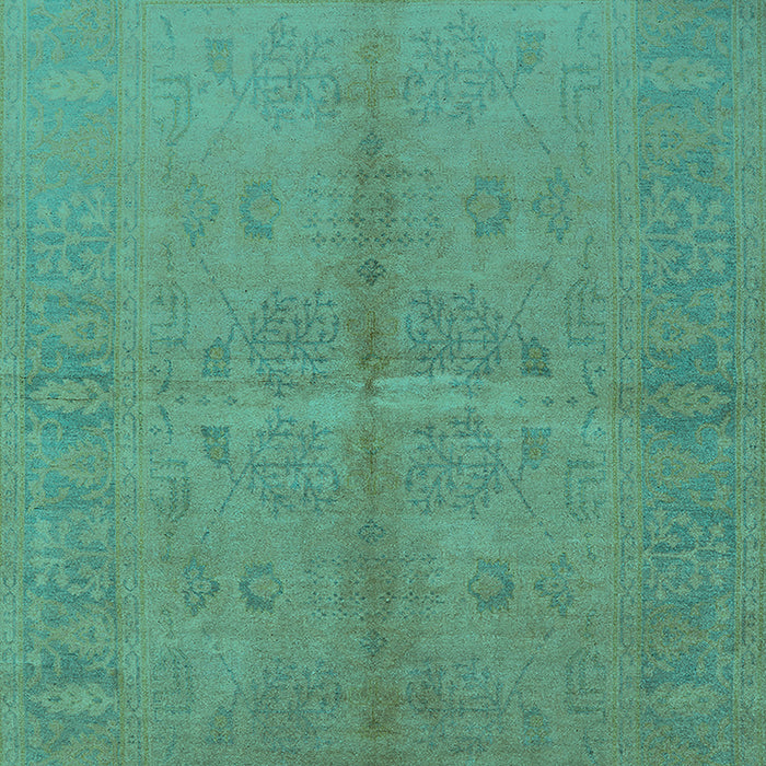 Machine Washable Oriental Turquoise Industrial Area Rugs, wshurb3160turq