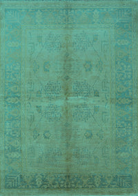 Oriental Turquoise Industrial Rug, urb3160turq