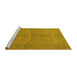 Sideview of Machine Washable Oriental Yellow Industrial Rug, wshurb3160yw