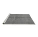 Sideview of Machine Washable Oriental Gray Industrial Rug, wshurb3160gry