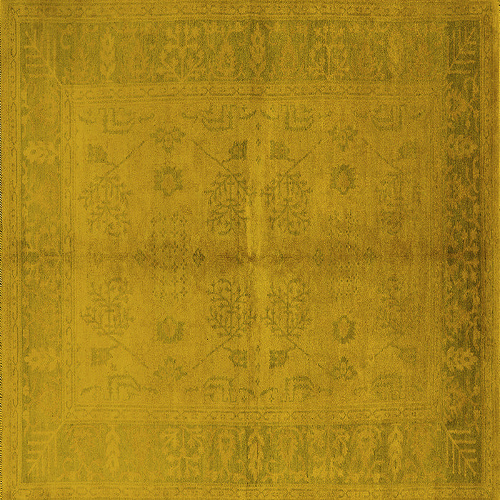 Square Oriental Yellow Industrial Rug, urb3160yw