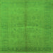 Square Oriental Green Industrial Rug, urb3160grn