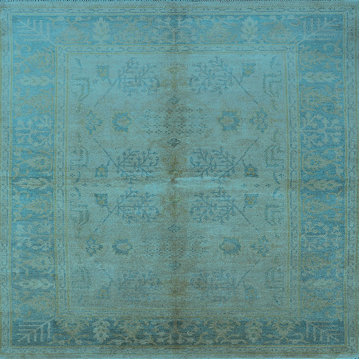 Square Oriental Light Blue Industrial Rug, urb3160lblu