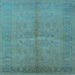 Square Oriental Light Blue Industrial Rug, urb3160lblu