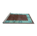 Sideview of Machine Washable Oriental Light Blue Industrial Rug, wshurb3161lblu