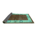 Sideview of Oriental Turquoise Industrial Rug, urb3161turq