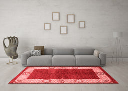 Industrial Red Washable Rugs