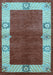 Machine Washable Oriental Light Blue Industrial Rug, wshurb3161lblu