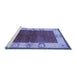 Sideview of Machine Washable Oriental Blue Industrial Rug, wshurb3161blu