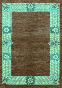 Oriental Turquoise Industrial Rug, urb3161turq