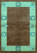 Oriental Turquoise Industrial Rug, urb3161turq