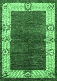 Oriental Emerald Green Industrial Rug, urb3161emgrn