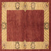 Square Oriental Brown Industrial Rug, urb3161brn