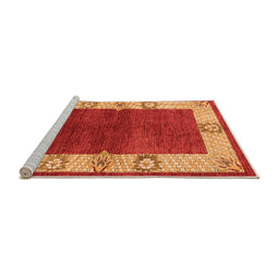 Sideview of Machine Washable Oriental Orange Industrial Area Rugs, wshurb3161org