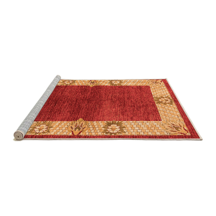 Sideview of Machine Washable Oriental Orange Industrial Area Rugs, wshurb3161org