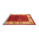 Sideview of Machine Washable Oriental Orange Industrial Area Rugs, wshurb3161org