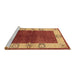 Sideview of Machine Washable Oriental Brown Industrial Rug, wshurb3161brn