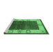 Sideview of Machine Washable Oriental Emerald Green Industrial Area Rugs, wshurb3161emgrn