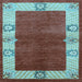 Square Oriental Light Blue Industrial Rug, urb3161lblu