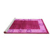 Sideview of Machine Washable Oriental Pink Industrial Rug, wshurb3161pnk