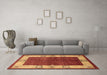 Machine Washable Oriental Brown Industrial Rug in a Living Room,, wshurb3161brn