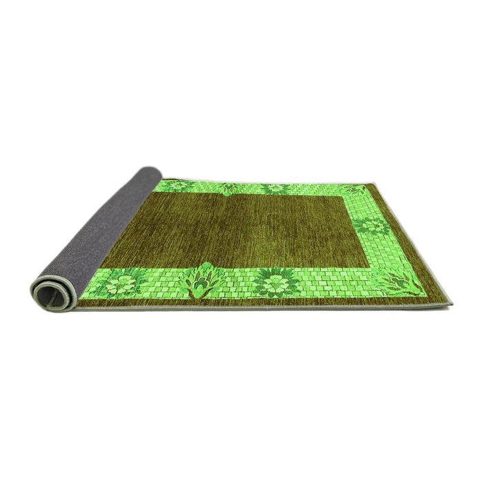 Sideview of Oriental Green Industrial Rug, urb3161grn