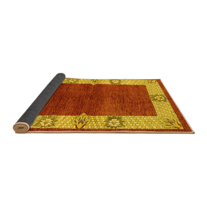 Sideview of Oriental Yellow Industrial Rug, urb3161yw