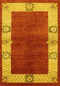 Oriental Yellow Industrial Rug, urb3161yw