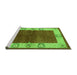 Sideview of Machine Washable Oriental Green Industrial Area Rugs, wshurb3161grn