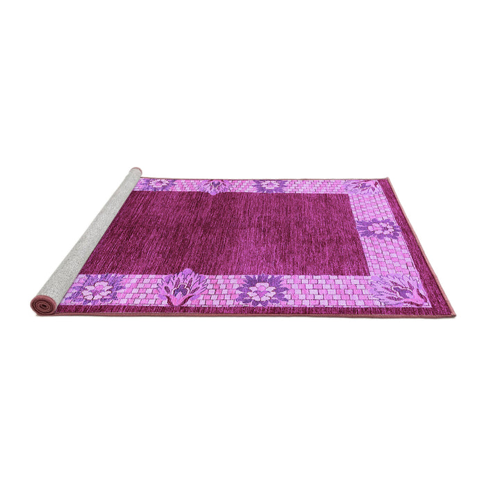 Sideview of Machine Washable Oriental Purple Industrial Area Rugs, wshurb3161pur