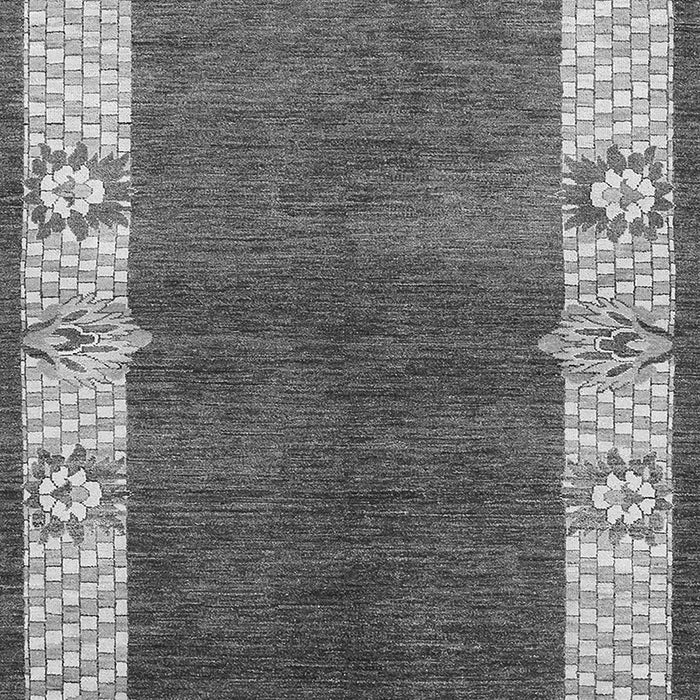 Machine Washable Oriental Gray Industrial Rug, wshurb3161gry