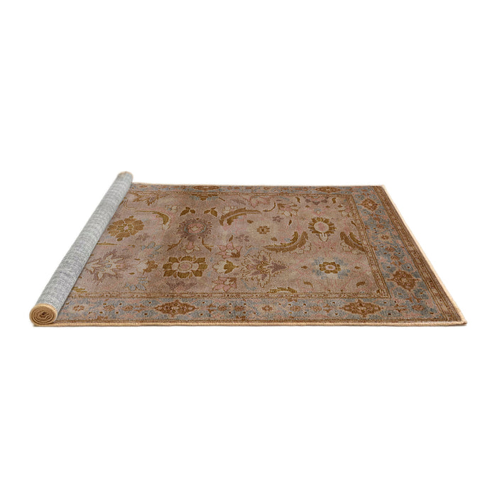 Sideview of Machine Washable Industrial Modern Light Brown Rug, wshurb3162