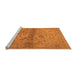 Sideview of Machine Washable Oriental Orange Industrial Area Rugs, wshurb3162org