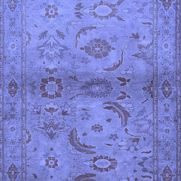 Machine Washable Oriental Blue Industrial Rug, wshurb3162blu