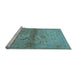 Sideview of Machine Washable Oriental Light Blue Industrial Rug, wshurb3162lblu