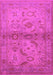 Machine Washable Oriental Pink Industrial Rug, wshurb3162pnk