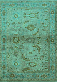 Oriental Turquoise Industrial Rug, urb3162turq